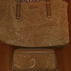 Vera Bradley Suede Bag and wallet
